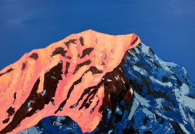 Lumière Rose sur Mont Blanc