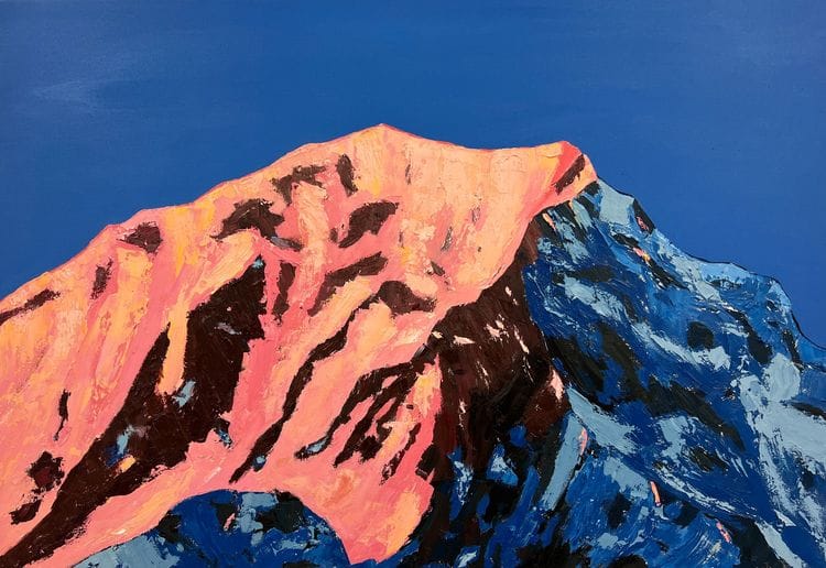 Lumière Rose sur Mont Blanc